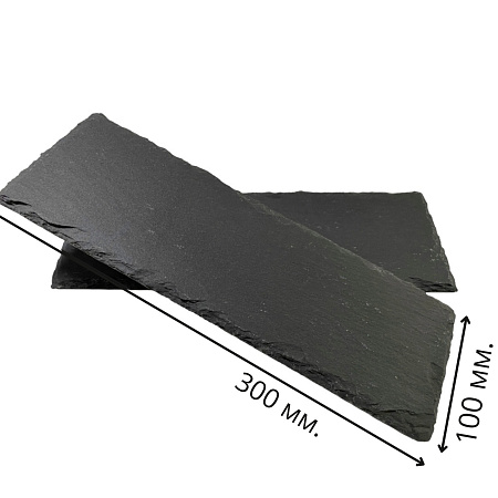 Плитка из сланца чёрная 100×300мм
